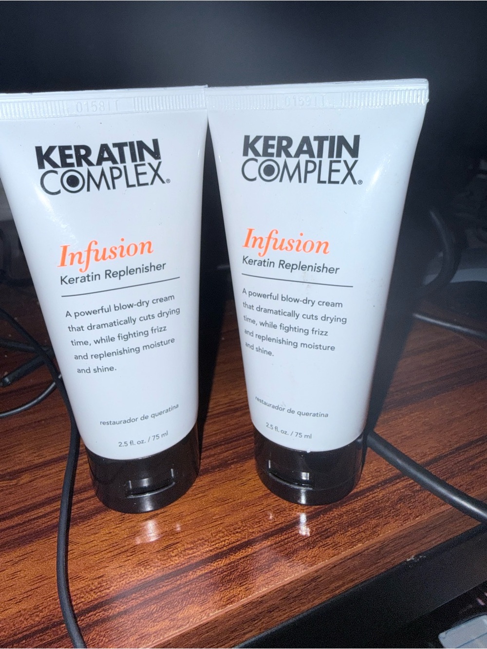 Keratin Complex Infusion Keratin Replenisher - White & Black Tube x 2